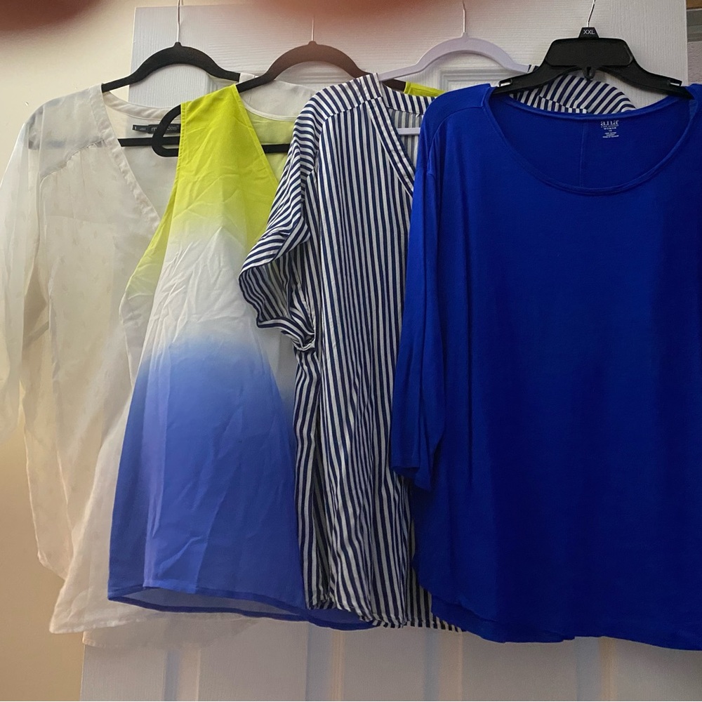 a.n.a. Maurice’s. Gap. Liz Claiborne. Lot of 4 tops. Size Xl/XXL
